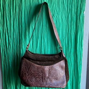 Max New York Leather/Suede Combo Purse